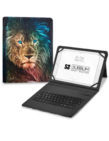 Subblim Keytab Pro Funda con Teclado Bluetooth León para Tablet 9.6-11"