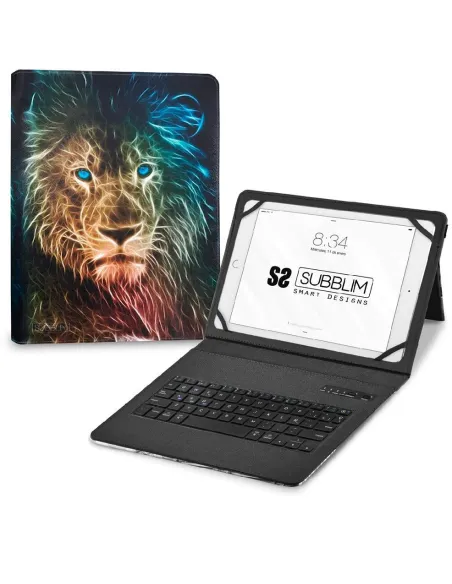 Subblim Keytab Pro Funda con Teclado Bluetooth León para Tablet 9.6-11"