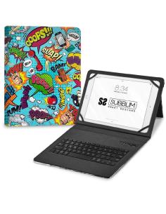Subblim Keytab Pro Funda con Teclado Bluetooth Cómic para Tablet 9.6-11"-1360091