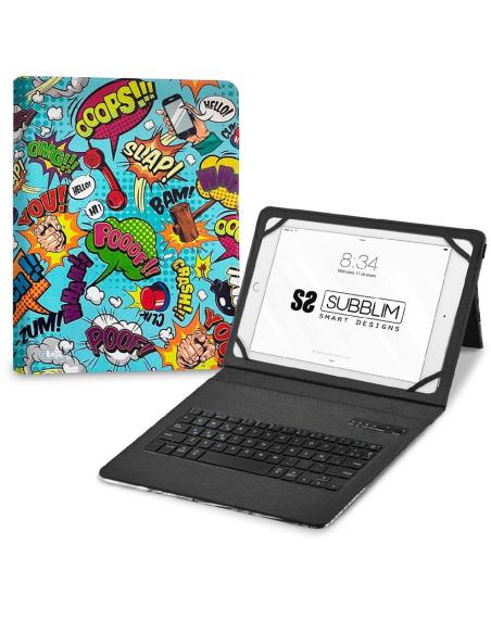 Subblim Keytab Pro Funda con Teclado Bluetooth Cómic para Tablet 9.6-11"