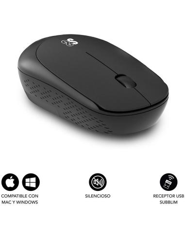 Subblim Business Plus Silencioso Ratón Inalámbrico 1200DPI Negro