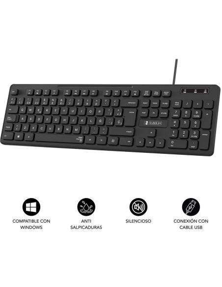 Subblim Business Slim Teclado con Cable USB Negro