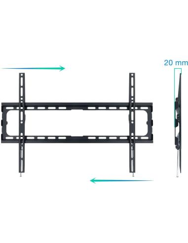 TooQ LP1080F-B Soporte de Pared para Monitor/TV 37"-80" Máx. 45Kg Negra