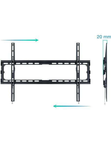 TooQ LP1080F-B Soporte de Pared para Monitor/TV 37"-80" Máx. 45Kg Negra