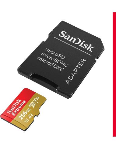 SanDisk Extreme microSDXC 256GB UHS-I A2 V30 Clase 10 con Adaptador