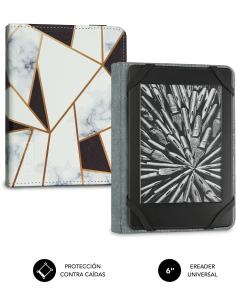 Subblim Clever SUBCUE-1EC011 Funda Universal para Ebook 6" Mármol Negro-1359493