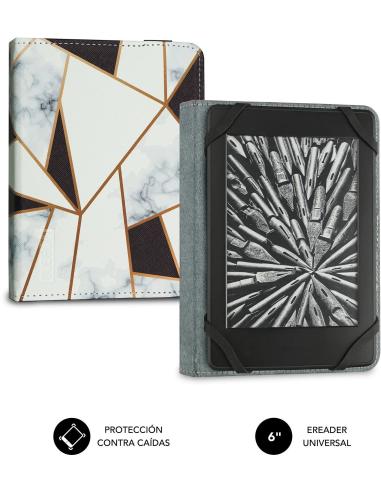 Subblim Clever SUBCUE-1EC011 Funda Universal para Ebook 6" Mármol Negro