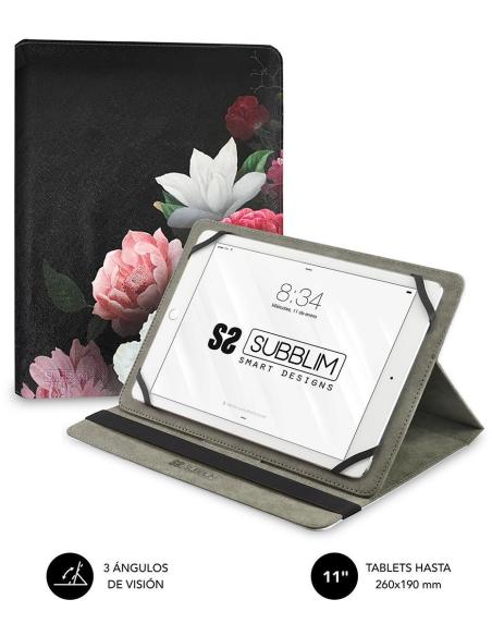 Subblim Trendy Case Funda Universal para Tablet hasta 11" Rosas