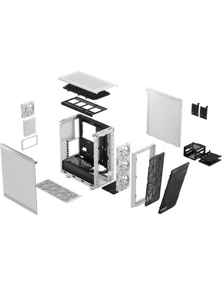 Fractal Design Meshify 2 Compact RGB Cristal Templado USB 3.2 Blanco