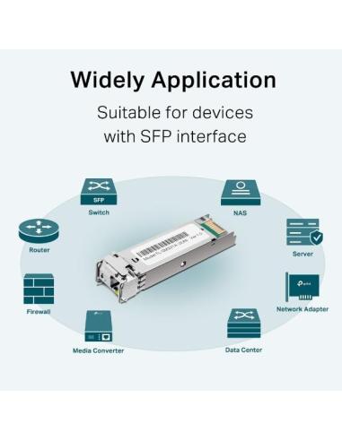 TP-Link TL-SM321A-2 Módulo Transceptor SFP de Fibra Óptica 1KM