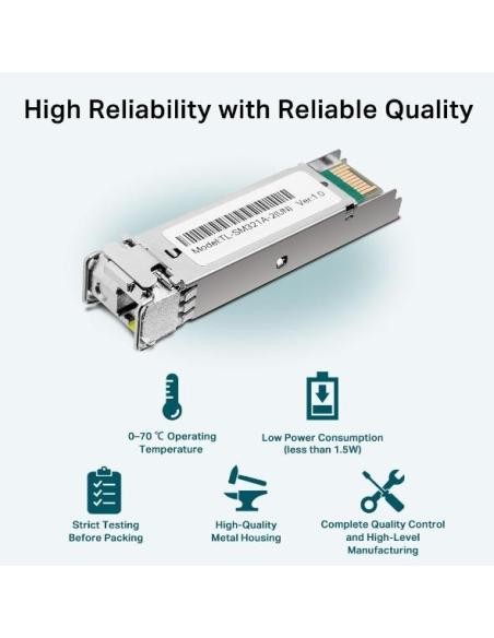 TP-Link TL-SM321A-2 Módulo Transceptor SFP de Fibra Óptica 1KM