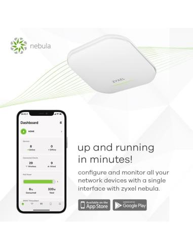 Zyxel WAX620D-6E AP Punto de acceso Inalámbrico PoE Wifi 6E