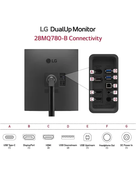LG DualUp Ergo 28MQ780B 27.6" LED IPS QHD USB-C