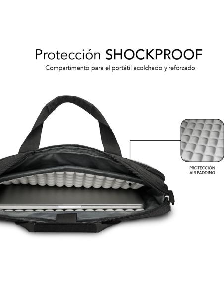 Subblim Air Padding Maletín para Portátil hasta 14" Gris Oscuro