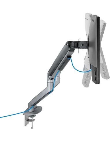 TooQ DB4132TNR-G Soporte de Mesa para 2 Monitores/TVs 17"-32" Máx. 9Kg cada Brazo Negro