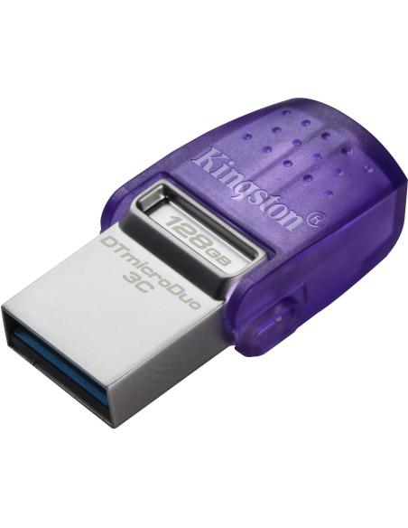 Kingston DataTraveler microDuo 3C 128 GB USB-C/A 3.2 Gen 1 (3.1 Gen 1) Púrpura