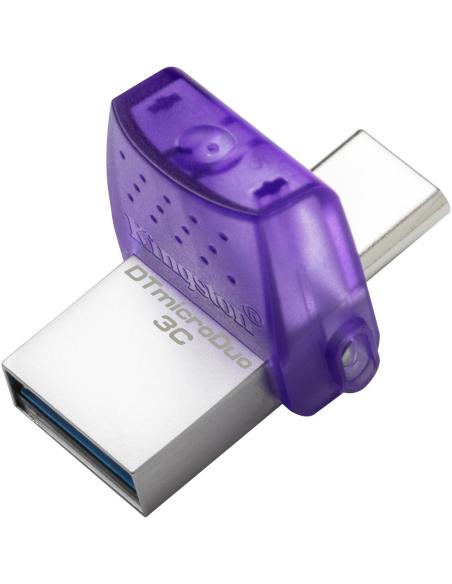 Kingston DataTraveler microDuo 3C 128 GB USB-C/A 3.2 Gen 1 (3.1 Gen 1) Púrpura