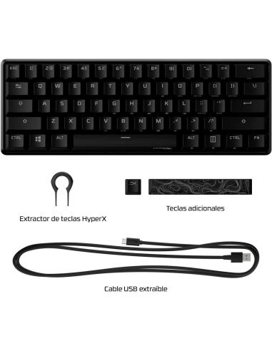 HyperX Alloy Origins 60 Teclado Mecánico Gaming RGB HX Red Inglés USA