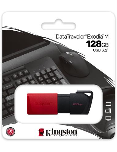 Kingston DTXM DataTraveler Exodia 128GB USB 3.2 Rojo