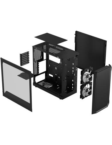Fractal Design Focus 2 Cristal Templado USB 3.2 Negro