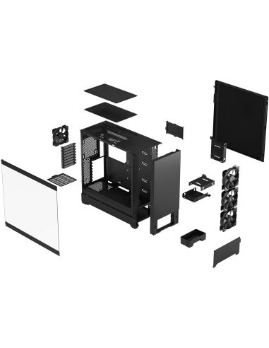 Fractal Design Pop XL Silent Cristal Templado USB 3.2 Negro