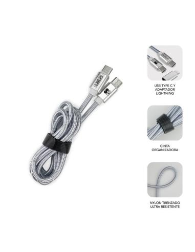 Subblim Cargador Ultra Rápido 2xUSB PD25W + QC3.0 + Cable USB-C + Lightning Blanco