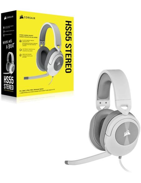 Corsair HS55 STEREO Auriculares Blancos