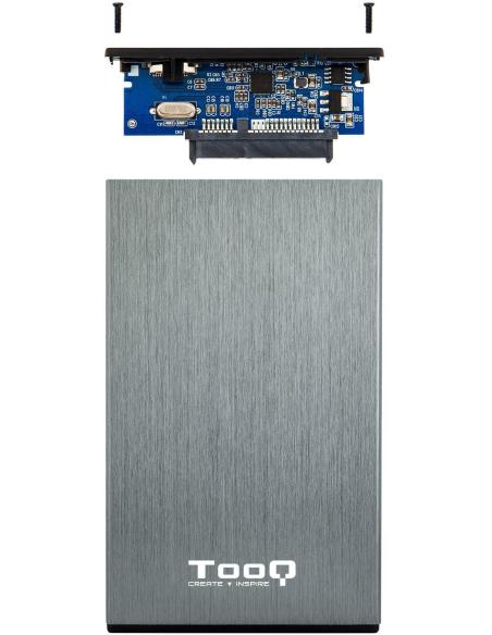TooQ TQE-2527G Caja Externa 2.5" SATA3 micro USB-B 3.0 Gris