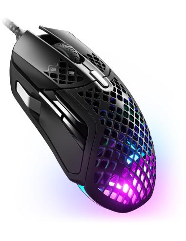 SteelSeries Aerox 5 Negro Ratón con Cable 18000 DPI