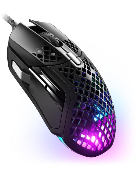 SteelSeries Aerox 5 Negro Ratón con Cable 18000 DPI