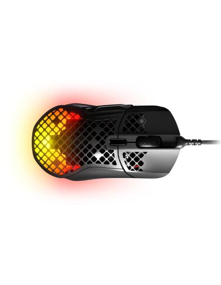 SteelSeries Aerox 5 Negro Ratón con Cable 18000 DPI