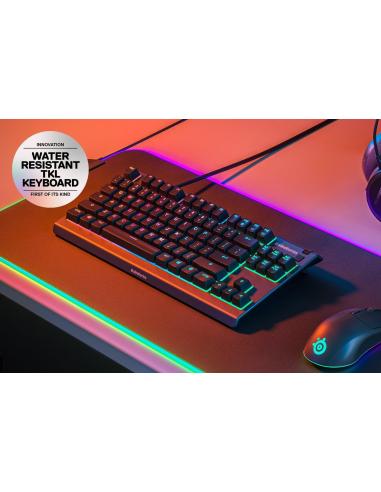 SteelSeries Apex 3 TKL Teclado con Cable RGB USA Negro