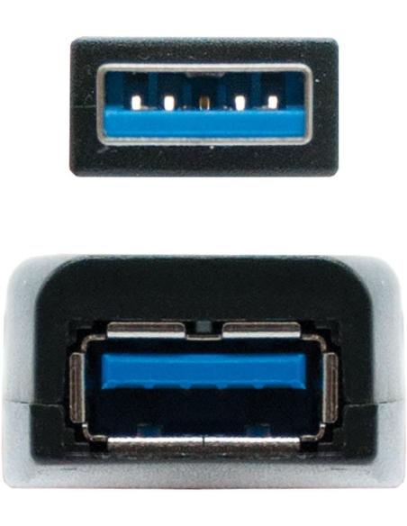 Nanocable 10.01.0313 Prolongador Amplificado USB A 3.0 a USB A Macho/Hembra 15M Negro