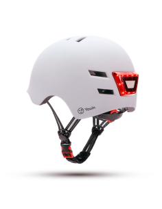 Youin Casco Con Led Delante Y Detrás Blanco Talla M-1356959