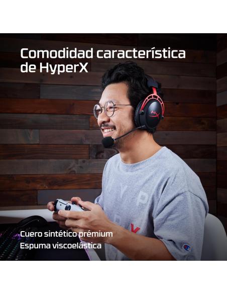 HyperX Cloud Alpha Wireless Auriculares Gaming Inalámbricos PC Negro/Rojo