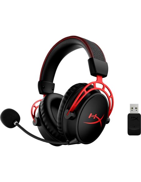 HyperX Cloud Alpha Wireless Auriculares Gaming Inalámbricos PC Negro/Rojo