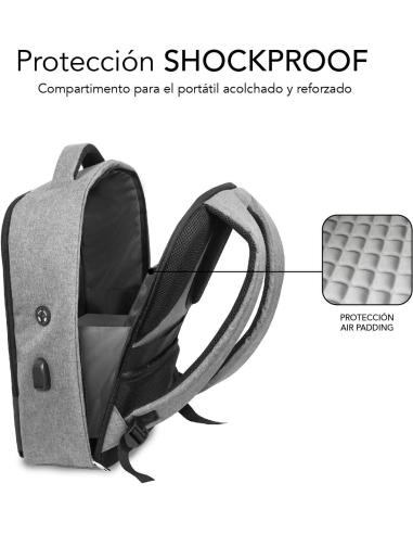 Subblim SUBBP-3SA1100 Mochila para Portátiles hasta 16" Negra y Gris