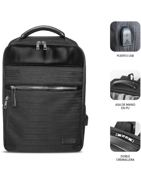 Subblim SUBBP-2BL1015 Mochila para Portátiles hasta 16" Negra