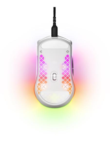 SteelSeries Aerox 3 (2022) Ratón con Cable 8500 DPI Blanco