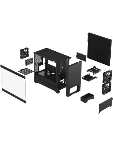 Fractal Design Pop Mini Silent Cristal Templado USB 3.2 Negro