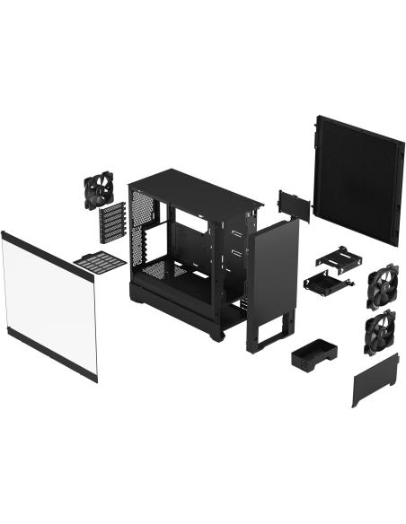 Fractal Design Pop Silent Cristal Templado USB 3.2 Negro