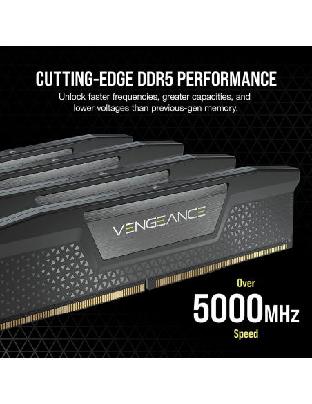 Corsair VENGEANCE DDR5 5200MHz 64GB (2x32GB) CL40 Negra