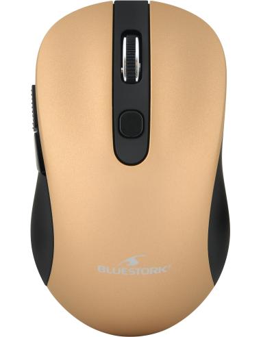 Bluestork Office 60 WL M-WL-OFF60-GOLD Ratón Inalámbrico 1600DPI