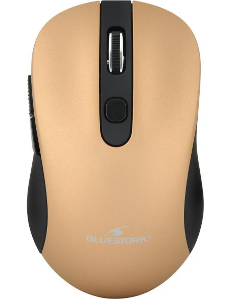 Bluestork Office 60 WL M-WL-OFF60-GOLD Ratón Inalámbrico 1600DPI