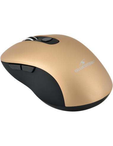 Bluestork Office 60 WL M-WL-OFF60-GOLD Ratón Inalámbrico 1600DPI
