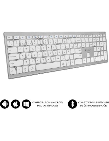 Subblim Pure Extended SUBKB-2PUE200 Teclado inalámbrico Bluetooth Plata