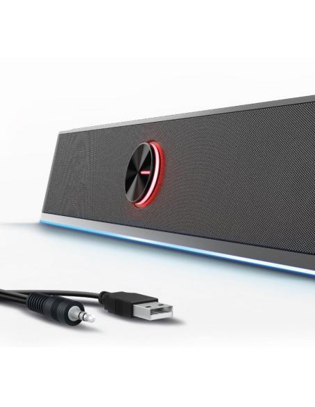Ewent EW3525 Barra de Sonido RGB Gaming con Bluetooth