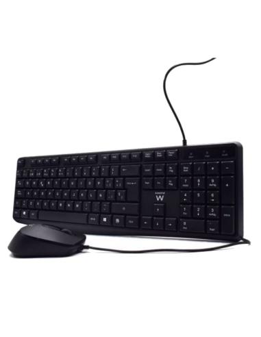 Ewent EW3006 Combo Teclado y Mouse con Escritura Silenciosa