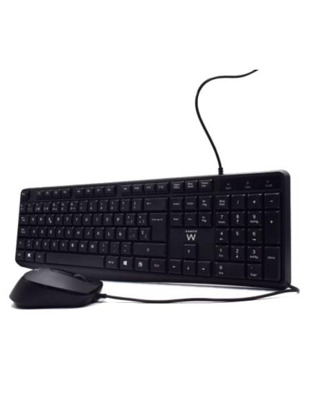 Ewent EW3006 Combo Teclado y Mouse con Escritura Silenciosa