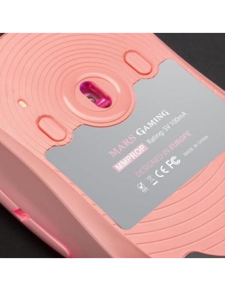 Mars Gaming MMPROP Ratón Gaming RGB 32000 DPI Rosa